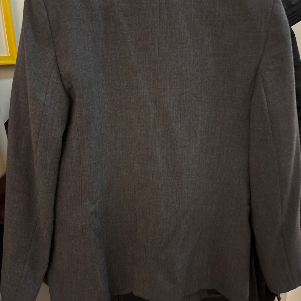 Mng By Mango Charcoal Grey Open-Front Blazer Size… - image 4